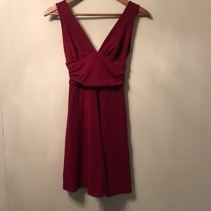 Susana Monaco Burgundy Empire Waist Tank Dress